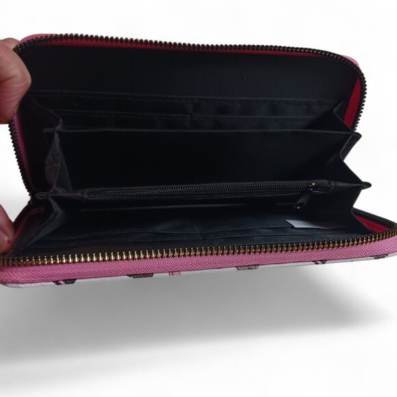 Barbiecore Zip Wallet | Pink Makeup Print | Gold Hardware | Chic NWOT Clutch 👛 - Picture 6 of 8